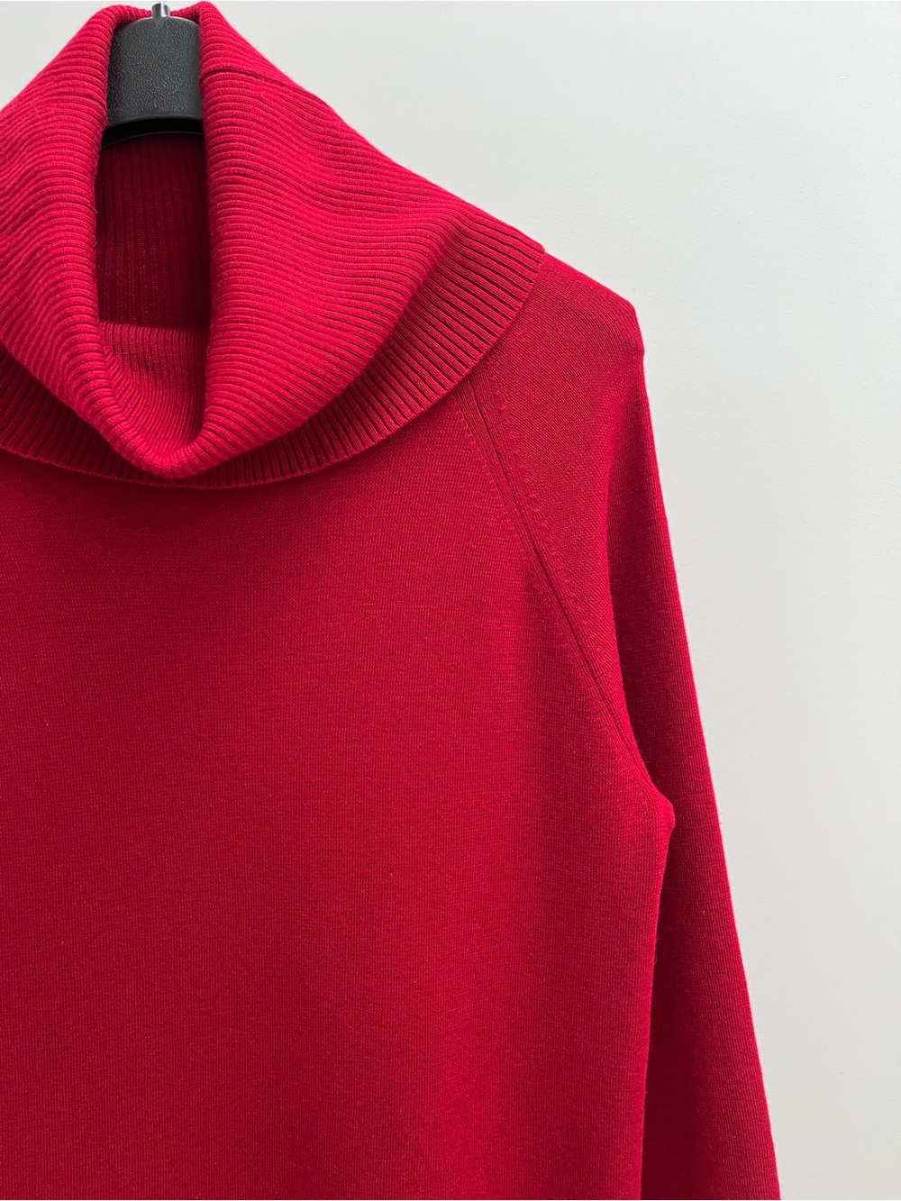 Talbots 100% merino wool 3/4 sleeve cowlneck sweater XL red timeless Christmas